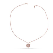 Rose Gold Circle Pendant Necklace