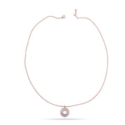 Rose Gold Circle Pendant Necklace