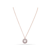 Rose Gold Circle Pendant Necklace