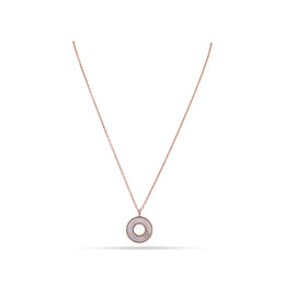 Rose Gold Circle Pendant Necklace