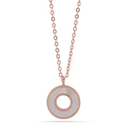 Rose Gold Circle Pendant Necklace