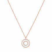 Rose Gold Circle Pendant Necklace