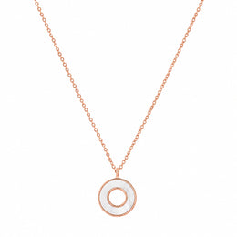 Rose Gold Circle Pendant Necklace