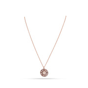 Celestial Roman Numeral Rose Gold Plated Silver Necklace
