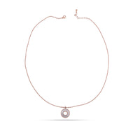 Celestial Roman Numeral Rose Gold Plated Silver Necklace