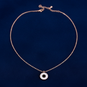 Celestial Roman Numeral Rose Gold Plated Silver Necklace
