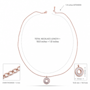 Rose Gold Circle Pendant Necklace