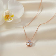 Elegant Clover Heart Necklace