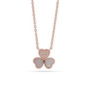 Elegant Clover Heart Necklace