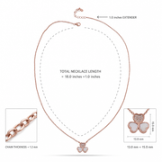 Elegant Clover Heart Necklace