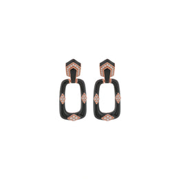 Midnight Rose Drop Earrings