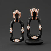 Midnight Rose Drop Earrings