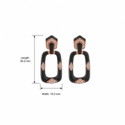 Midnight Rose Drop Earrings