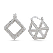 Radiant Square Hoop Earrings