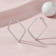 Luxe Diamond Frame Hoops