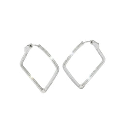 Luxe Diamond Frame Hoops