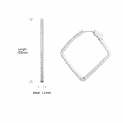 Luxe Diamond Frame Hoops