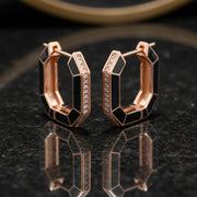 Midnight Edge Hoop Earrings