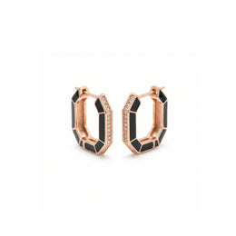 Midnight Edge Hoop Earrings