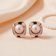 Blush Pearl Halo Earrings