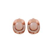 Blush Pearl Halo Earrings
