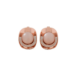 Blush Pearl Halo Earrings