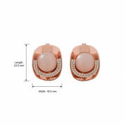 Blush Pearl Halo Earrings