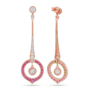 Radiant Pink Halo Earrings