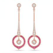 Radiant Pink Halo Earrings