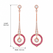 Radiant Pink Halo Earrings