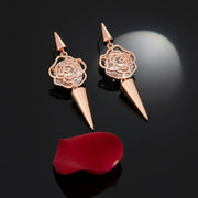 Rose Bloom Spike Earrings
