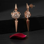 Rose Bloom Spike Earrings
