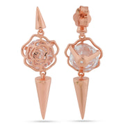 Rose Bloom Spike Earrings