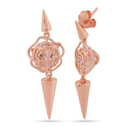 Rose Bloom Spike Earrings