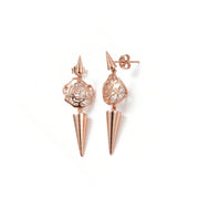 Rose Bloom Spike Earrings