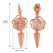 Rose Bloom Spike Earrings