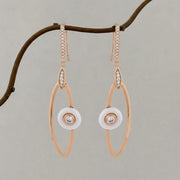 Rose Gold Evil Eye Earrings
