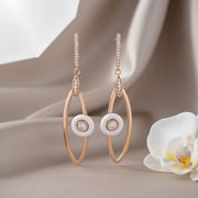 Rose Gold Evil Eye Earrings