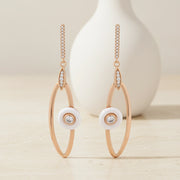 Rose Gold Evil Eye Earrings
