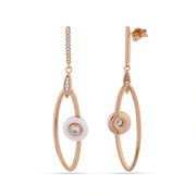 Rose Gold Evil Eye Earrings