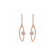 Rose Gold Evil Eye Earrings