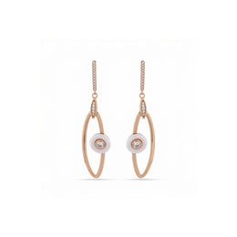 Rose Gold Evil Eye Earrings
