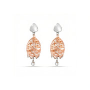 Rose Gold Heart Drop Earrings