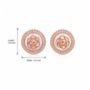 Rose Bloom Halo Earrings