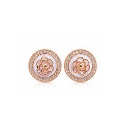 Rose Bloom Halo Earrings