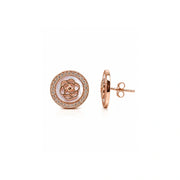 Rose Bloom Halo Earrings