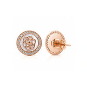 Rose Bloom Halo Earrings