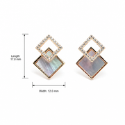 Luminous Diamond Frame Earrings