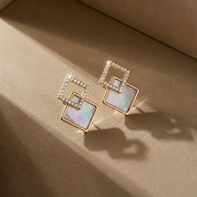 Luminous Diamond Frame Earrings