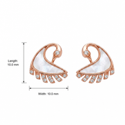Rose Gold Pearl Wing Earrings